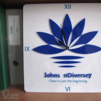 Acrylic clock with logo