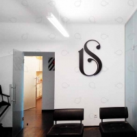 Large letters in the corporate interior