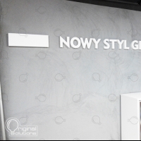 Office signboard from letters