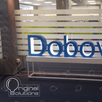 Letters with side lighting