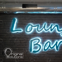 Backlighting letters on the wall